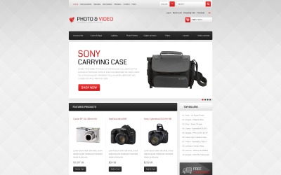 Шаблон ZenCart для фото и видео техники
