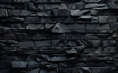 Abstracte donkere stenen muur_zwarte stenen muur patroon_donkere stenen muur patroon_donkere stenen muur