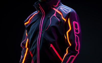 Erkek boş ceket_premium boş ceket_neon aksiyonlu erkek boş ceket maketi
