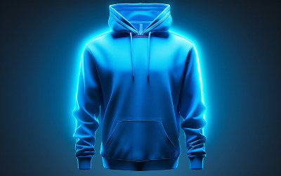Hängande blank hoodie på neon action_premium blank hoodie med neon