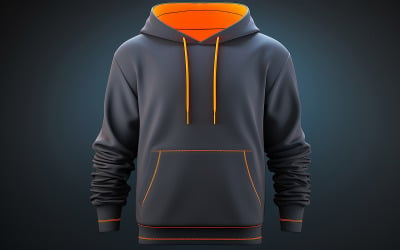 Hangende lege hoodie_premium lege hoodie_lege hoodie-mockup voor heren_blank hoodie-mockup