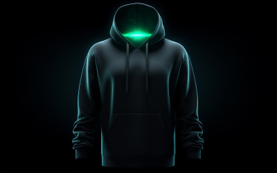 Hanging blank hoodie with neon