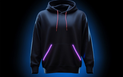 Men&#039;s hanging blank hoodie with neon effecteffect