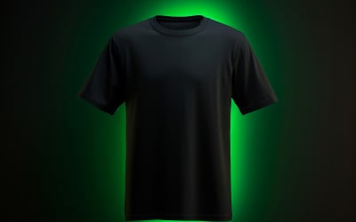 Neon ışığının üstüne boş tişört_neonun üstüne siyah tişört