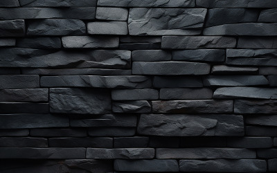 Oude donkere stenen muur_zwarte stenen muur patroon_donkere stenen muur patroon_donkere stenen muur