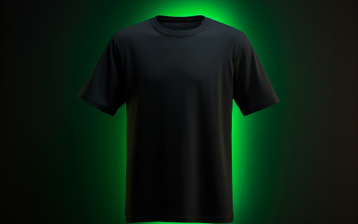 T-shirt bianca sulla luce al neon_t-shirt nera sull&amp;#39;azione al neon