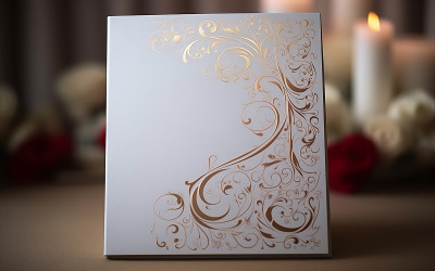 Tarjeta de invitación de boda en blanco_tarjeta shadi en blanco