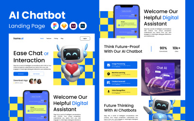 Accueil - Page de destination du chatbot IA V1