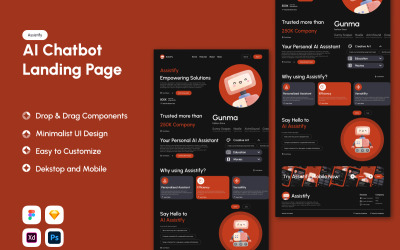 Assistify - Página inicial do AI Chatbot V1