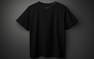 Black T-shirt design_blank men mockup T-shirt