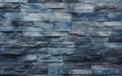 Ciemnoniebieski kamienny mur_niebieski wzór kamienia_teksturowany wzór kamienia