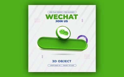 Csatlakozzon hozzánk a Wechat közösségi média 3D Rander Ber sablonján