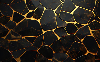 Desert black and gold tiles_black and gold tiles wall