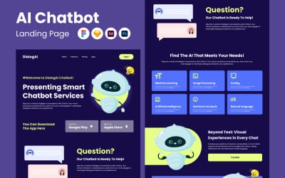 Dialog – AI Chatbot Landing Page V2