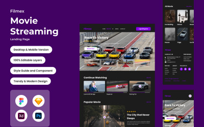 Filmex - Landingpage für Film-Streaming V2