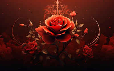 Fondo de rosa roja premium_fondo con rosa roja_fondo con rosas