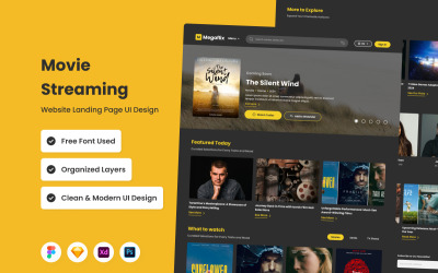 Megaflix - Landingspagina voor filmstreaming V1
