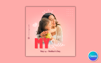Mothers Day Social Media Mall 04 - Redigerbar i Canva