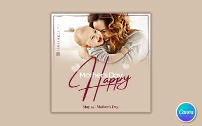 Mothers Day Social Media Template 06 - Editable in Canva