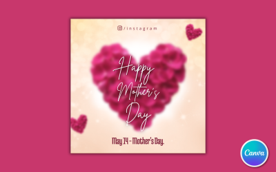 Plantilla 13 para redes sociales del Día de la Madre: editable en Canva