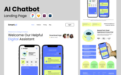 Smart — strona docelowa chatbota AI, wersja 2