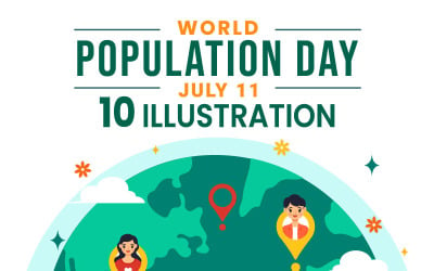 10 Ilustração do Dia Mundial da População