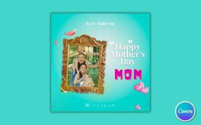 Szablon 28 w mediach społecznościowych na Dzień Matki — można edytować w serwisie Canva