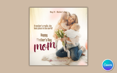 Szablon mediów społecznościowych z okazji Dnia Matki 21 — można edytować w serwisie Canva