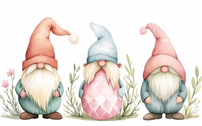 Hand Drawn Watercolour Style Happy Easter Bunny 305