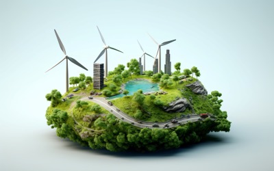 Windmill Green Energy Sustainable Industry 4