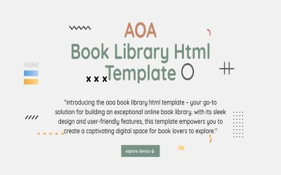 Aoa – Könyvtár HTML-sablonja