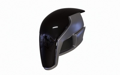 3d модель научно-фантастической маски будущего