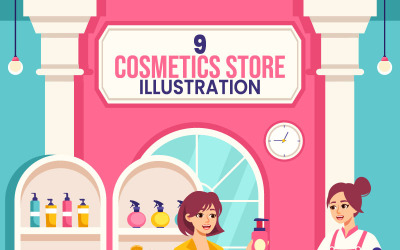 9 Ilustrace Obchod s kosmetikou