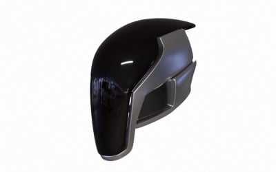 Modelo 3d de máscara del futuro de ciencia ficción