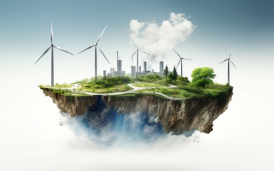 Moulin à vent Énergie verte Industrie durable 54