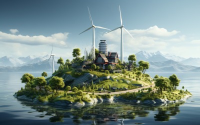 Stuk grond Groene Energie Duurzame Industrie 100