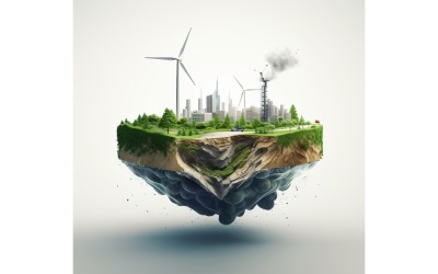 Větrný mlýn Zelená energie Udržitelný průmysl 55