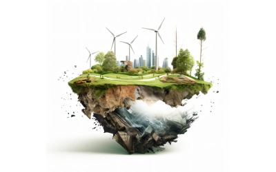 Větrný mlýn Zelená energie Udržitelný průmysl 62