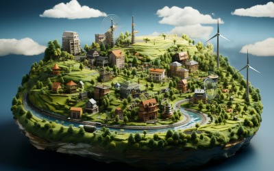 Wiatrak Zielona energia Zrównoważony przemysł 85