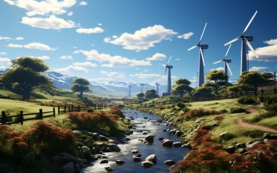 Windmill Green Energy Sustainable Industry 84