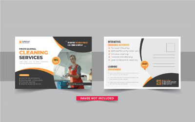 Cartolina del servizio di pulizia o cartolina eddm del servizio di pulizia