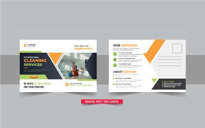 Cleaning service postcard or Cleaning service eddm postcard design template layout