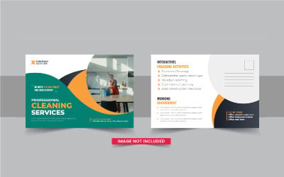 Cleaning service postcard or Cleaning service eddm postcard template layout