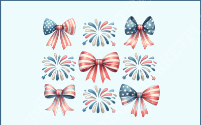 Coquette 4th of July Fireworks PNG, Patriotic &amp;amp; American Girly Designs, Country Western
