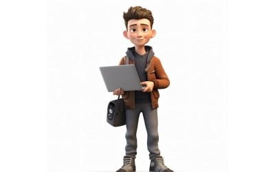 3D Character Boy Software Developer relevant environment 4