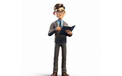 3D Character Child Boy Teacher with relevant environment 3