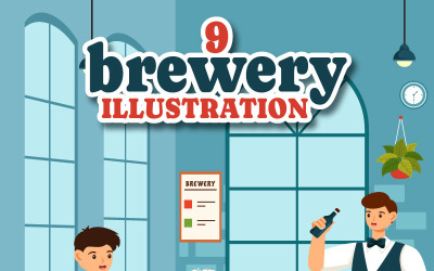 9 Bira Bira Fabrikası İllüstrasyonu