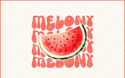 Melon Pastèque PNG, Summer Sublimation Design Télécharger, Melony Summer Vibes Graphics
