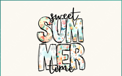 Zoete zomertijd PNG, retro trendy ontwerpen, dames zomer sublimatiebestand, digitale download