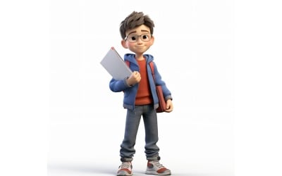 3D Character Boy Graphics Designer with relevant environment 2